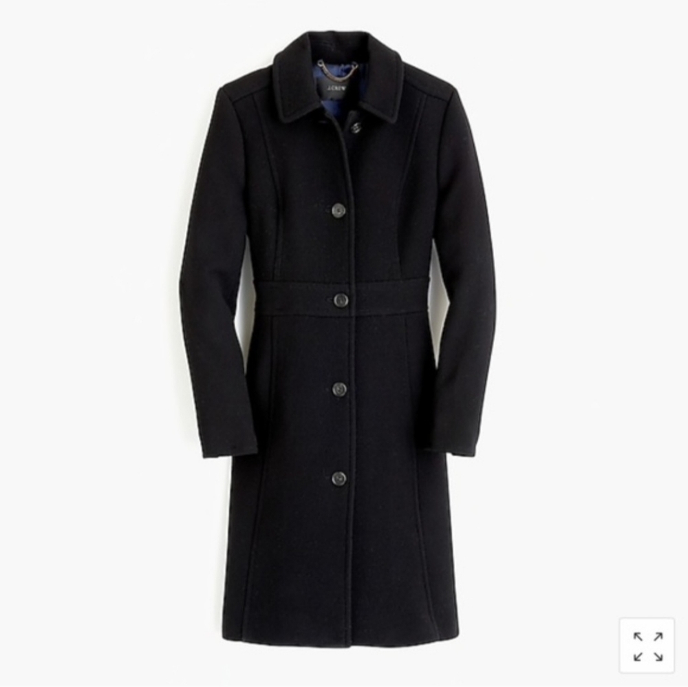 J. Crew Black Wool Long Coat